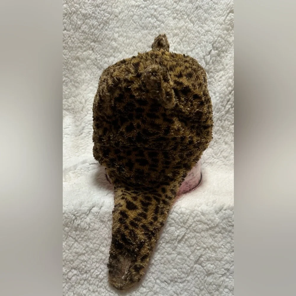 The Children’s Place Girl’s Leopard Print Trapper Hat with Ears Size Med 4-7yrs